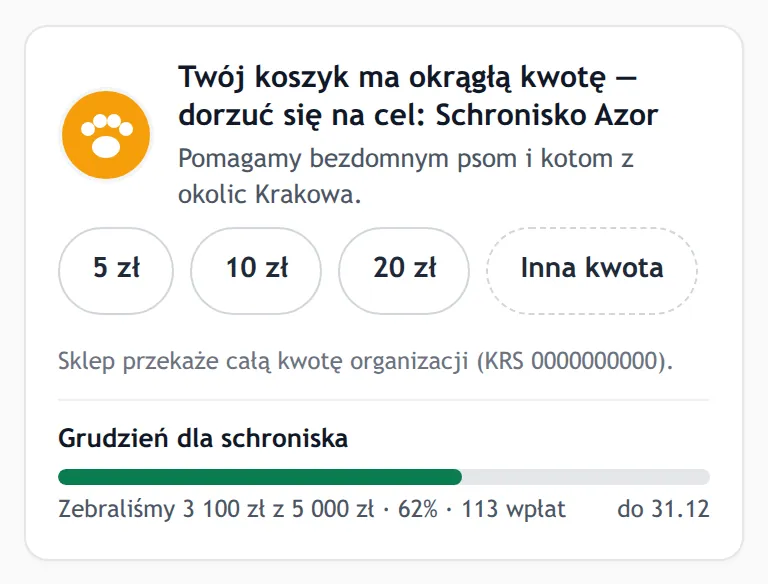 Kafelki kwot przy koszyku o okrągłej wartości