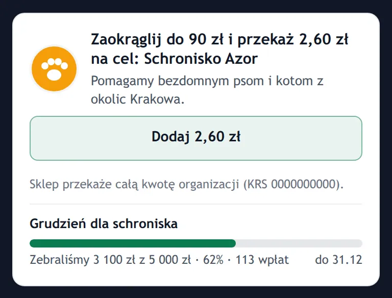 Karta celu w koszyku o ciemnym tle